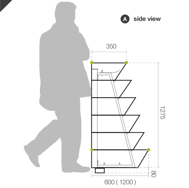 Poolkaarekujuline lilletorn  kõrgusega 1,3 meetrit